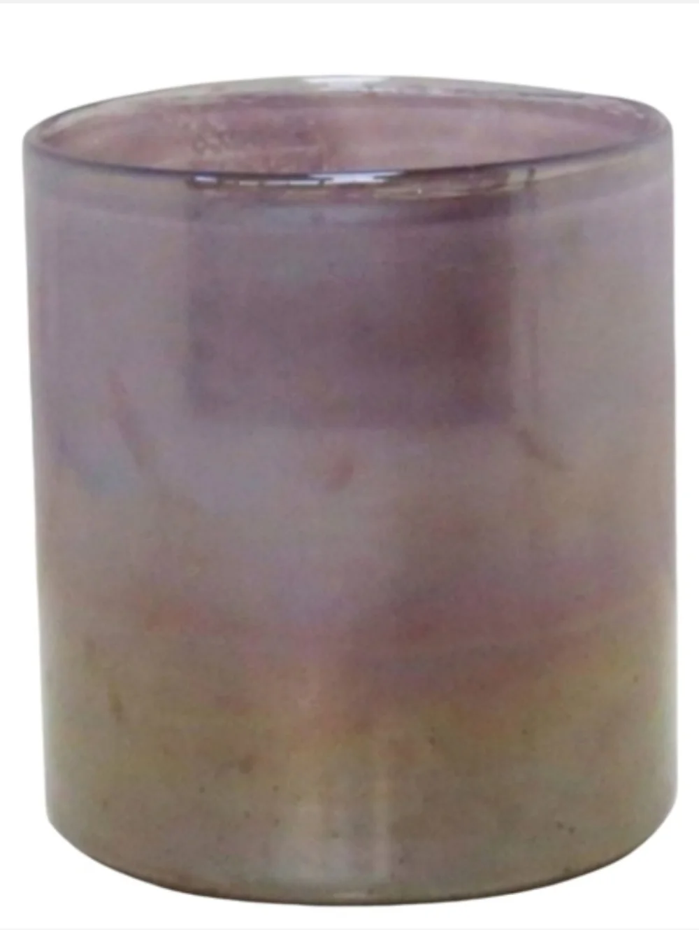 Big Opalhouse Lavender Rose Glass Pillar Candle Holder Large Purple Jar Vase